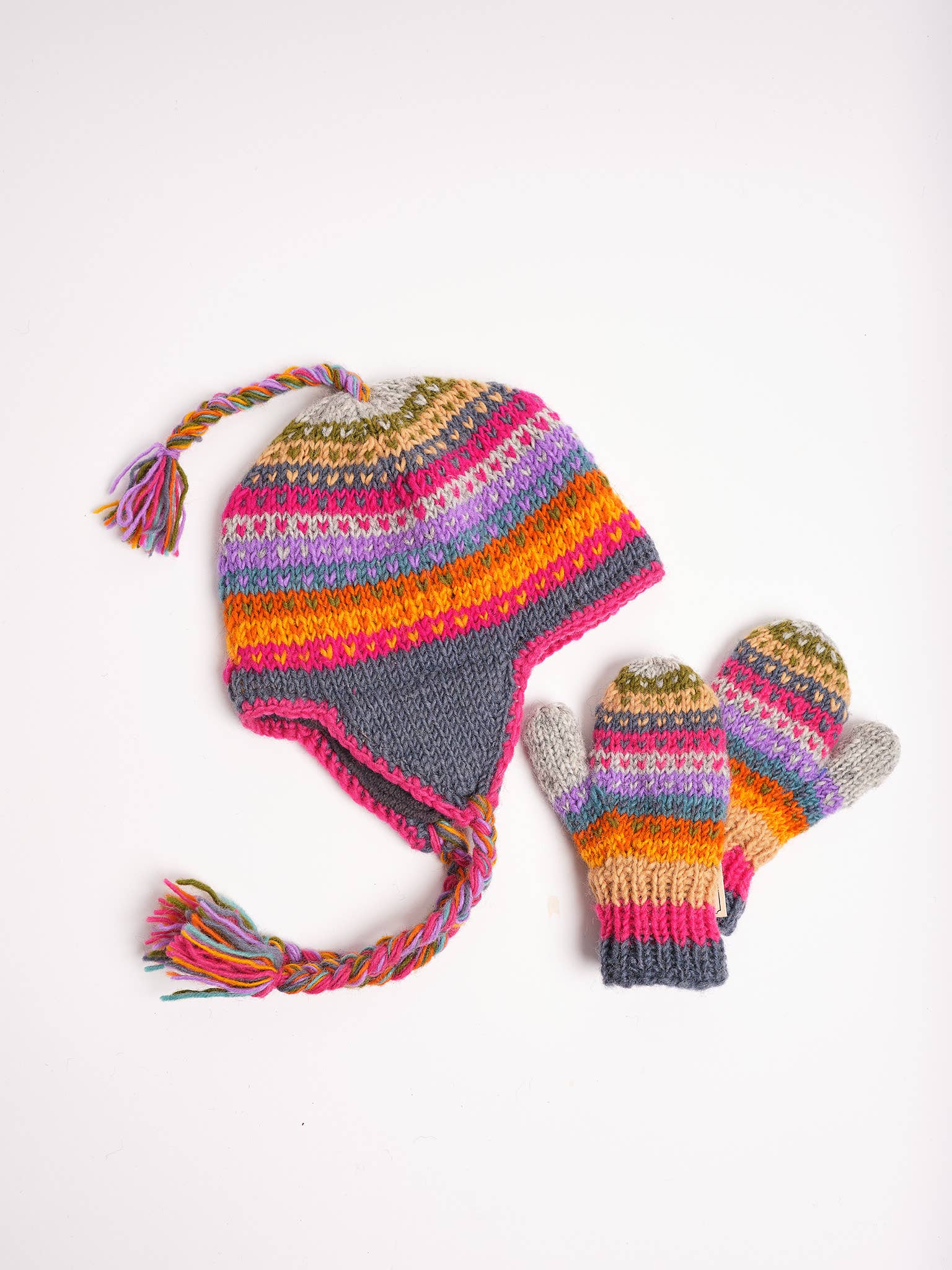 Windhorse Trading Inc – wholesale Mössa - Barn – Barns färgglada öronlappsmössa. SH321