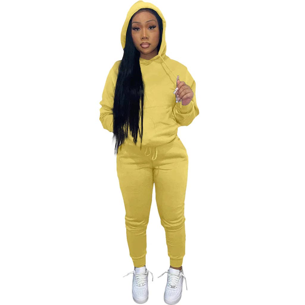 MB Fashion Wholesale - Wholesale Lounge Set - Women's - MB FASHION Cozy Hoodie and Jogger Pants 2PCS SET 175R9