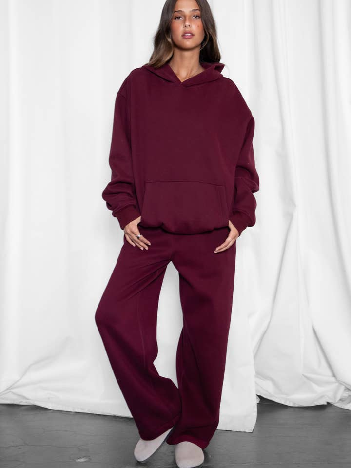 TICTOC - Wholesale Lounge Sweatpants/jogging bottoms – Women's - LANI Cloud Fleece Wide Leg Sweatpants Stretch Waist & Pocket16