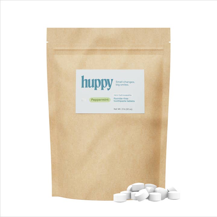 Fluoride-Free Toothpaste Tablets | Bulk 32oz | Peppermint for wholesale by Huppy