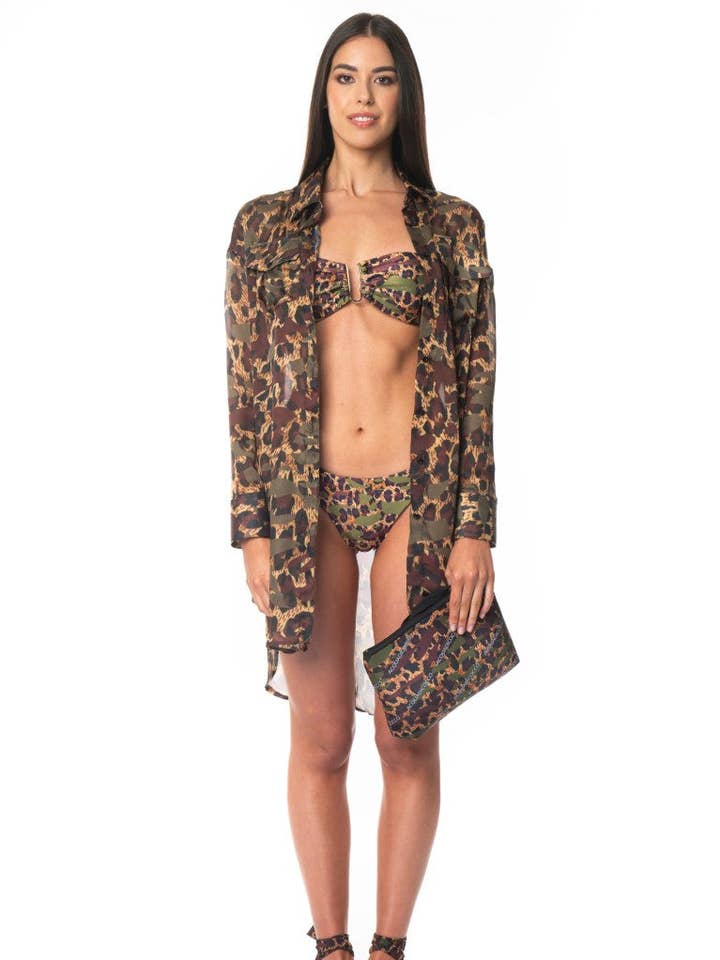 ACQUADICOCCO - Wholesale Swim Cover Up - Women's - Camouflage Spotted Overshirt0