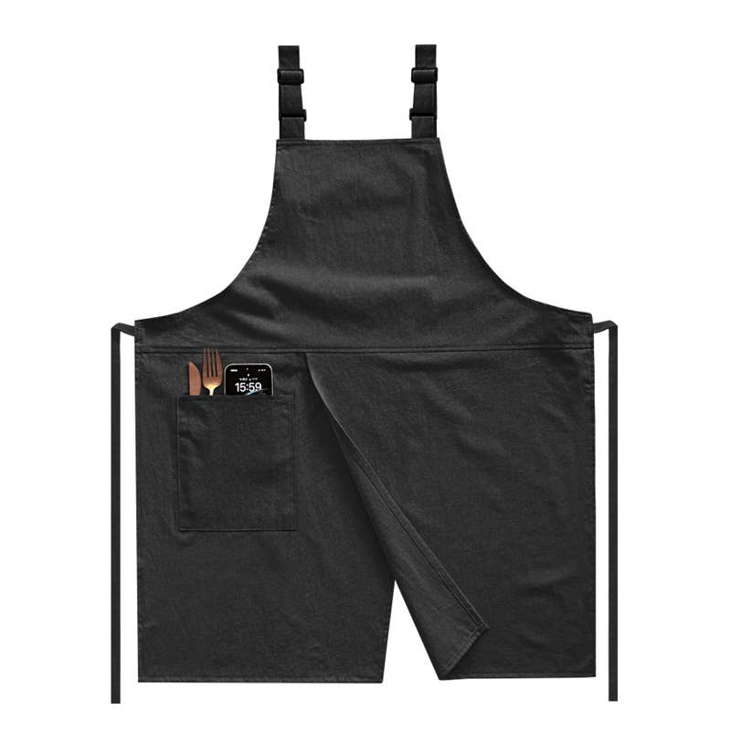 HanNicara - Wholesale Schort - Katoenen Linnen Dubbelband Keukenschort M25W2574