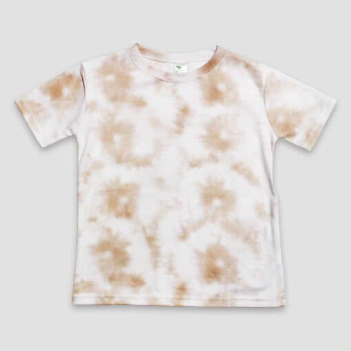 Wholesale Toddler Kids T Shirt Latte Tie Dye Open Sizing for