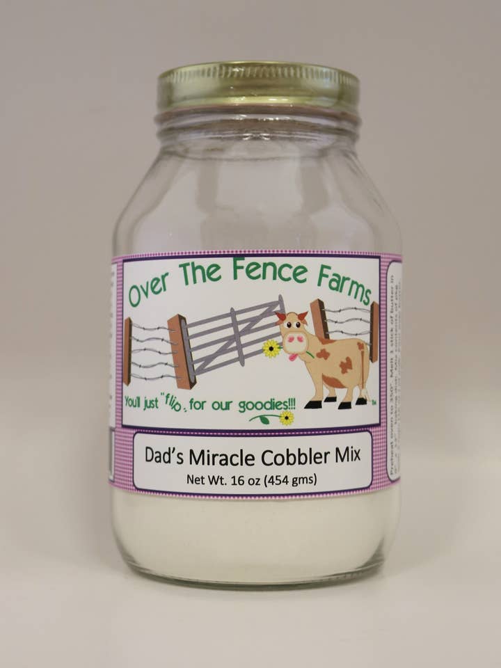 Dad's Miracle Cobbler Mix (Einmachglas) für den Großhandel von Over The Fence Farms