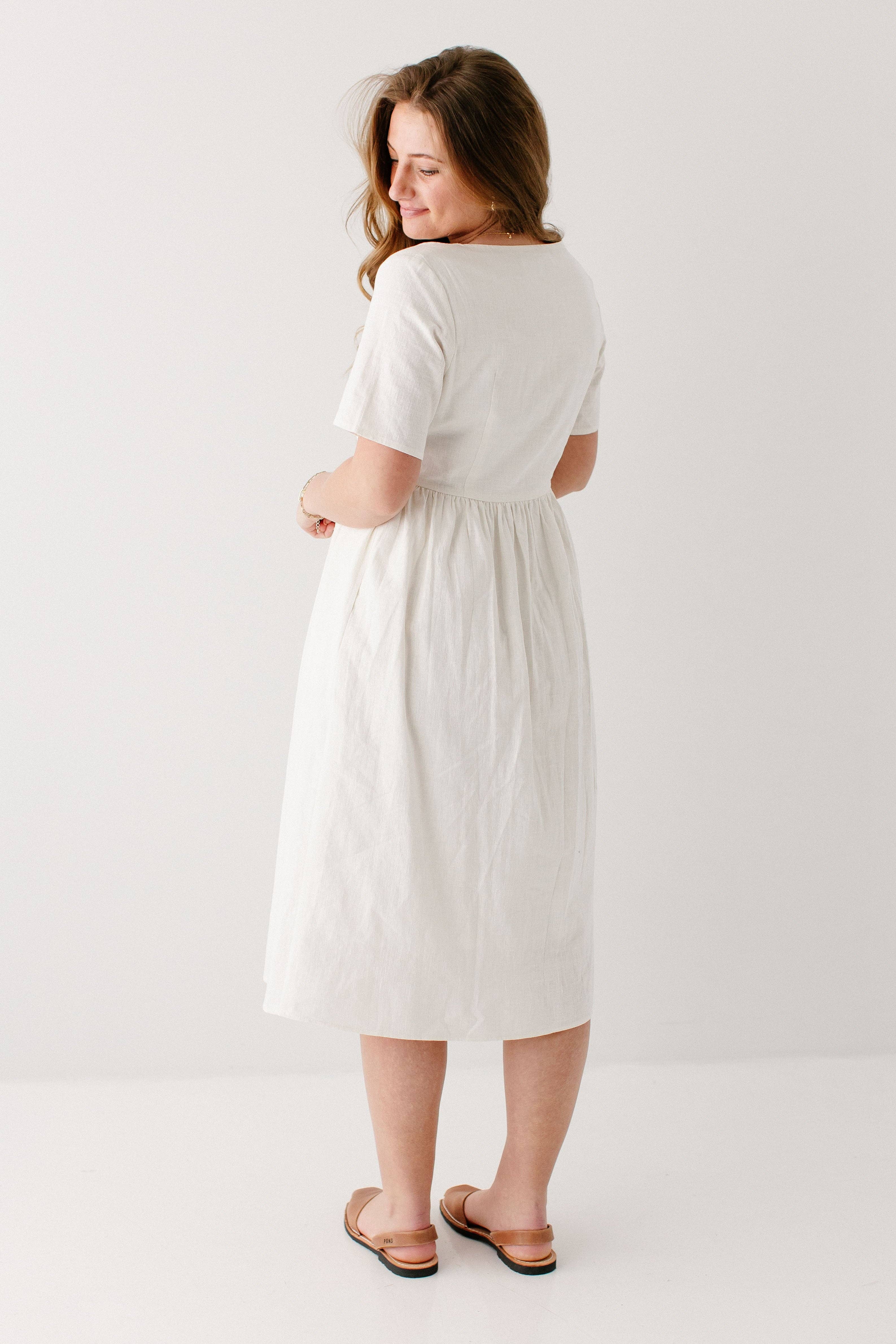 The Main Street Exchange - Wholesale Dress - Women's - 'Adeline' Button Down A-Line Midi Dress10