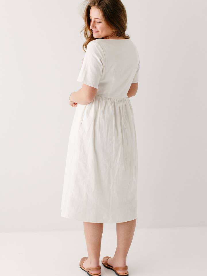 The Main Street Exchange - Wholesale Dress - Women's - 'Adeline' Button Down A-Line Midi Dress10