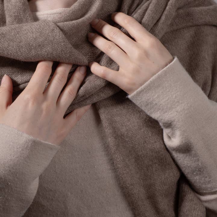 elenomad - Wholesale Scarf - Unisex - LOOSE EDGE - 100% Pure Cashmere Knitted Wrap Scarf , 60*180 cm8