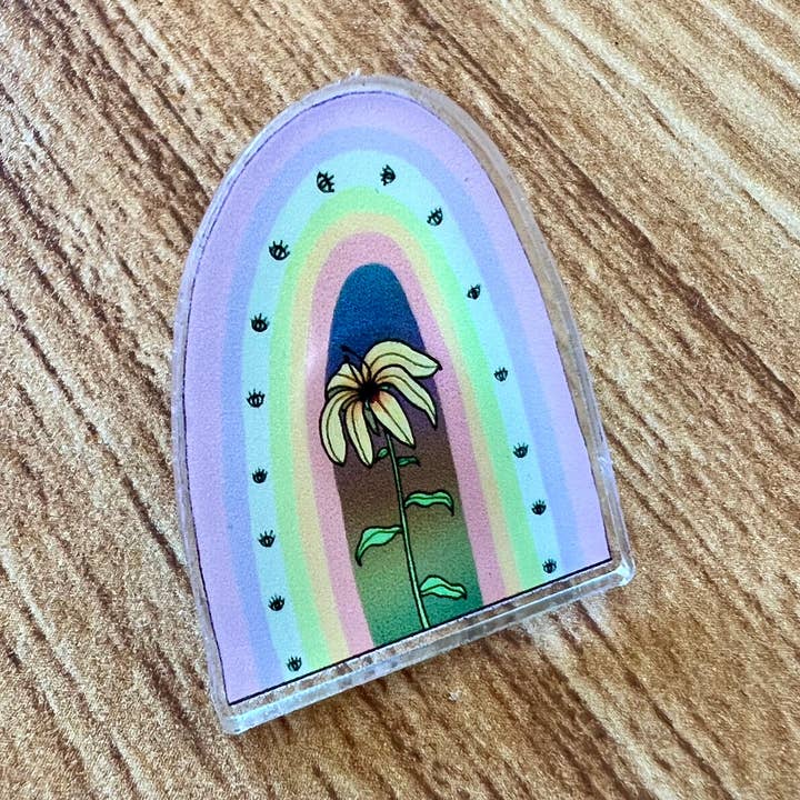Golden Grove Paper - Wholesale Lapel Pin/Button - Rainbow Portal Pin0