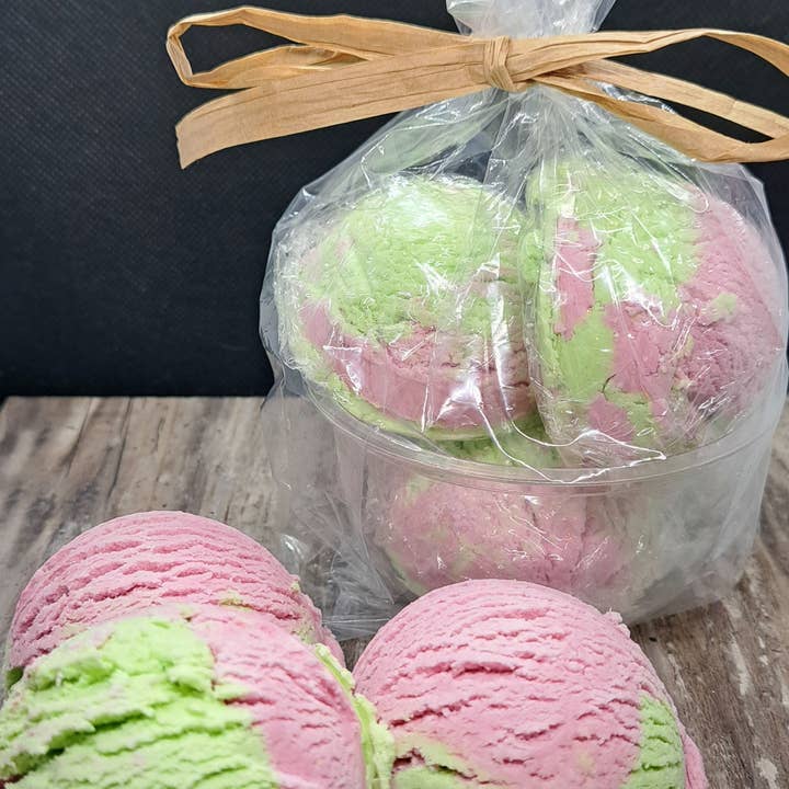 Melon & Cucumber Solid Bubble Bath Scoops for wholesale by E's Handcrafted Soap & More