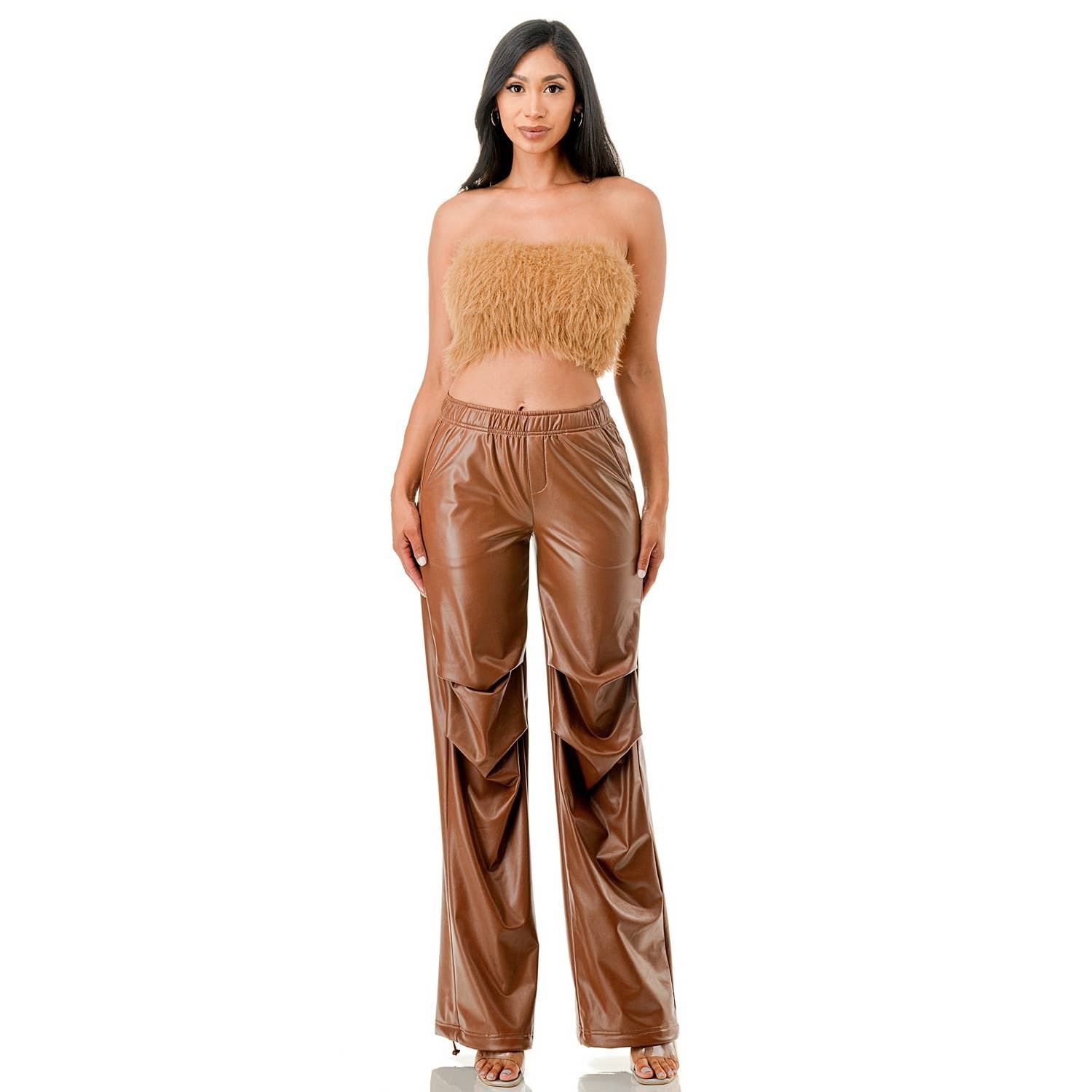 omgstyles - Wholesale Pants - Women's - LINED FLEECE FAUX LEATHER PANT9