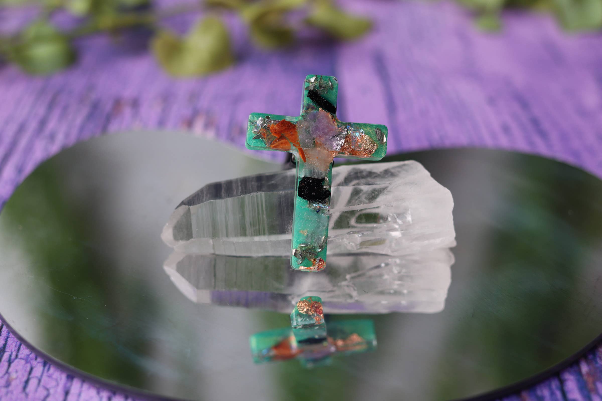 Lucky Luna – wholesale Car Decorative Charm - Unisex – Crystal Cross Car Vent Clip for Travel Anxiety & Protection10