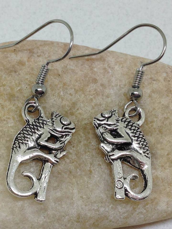 Chameleon Earrings Reptile for wholesale by SimpleNGreat