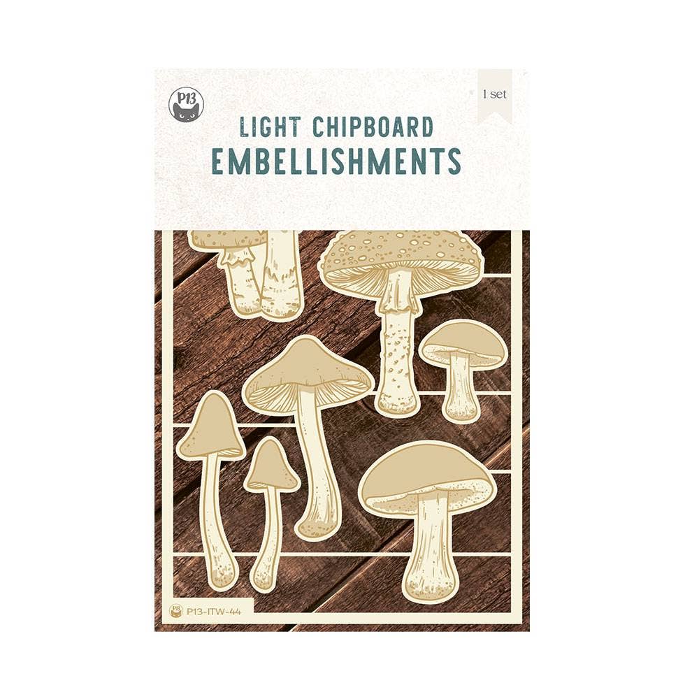 P13 - Wholesale Craft Supplies - Light chipboard embellishments Into the Woods 01, 4x6", 8pcs1