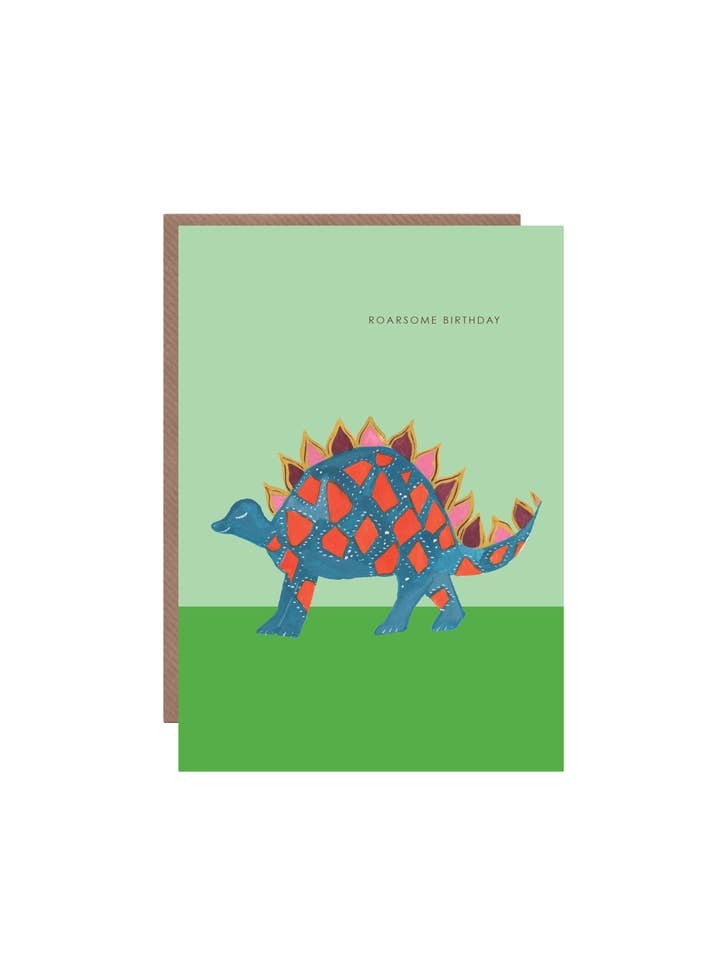 'Dinosaur Roar' Birthday Greetings Card for wholesale by Hutch Cassidy