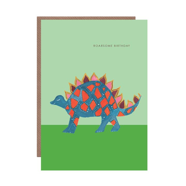 'Dinosaur Roar' Birthday Greetings Card for wholesale by Hutch Cassidy (Greetings Cards and Paper Goods)