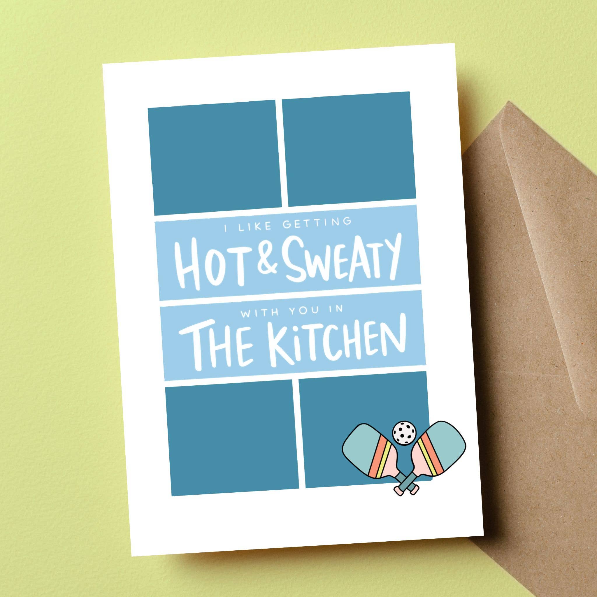 Simply Happy Paper - Wholesale Valentine's Day Card - Hot & Sweaty Pickleball Card2
