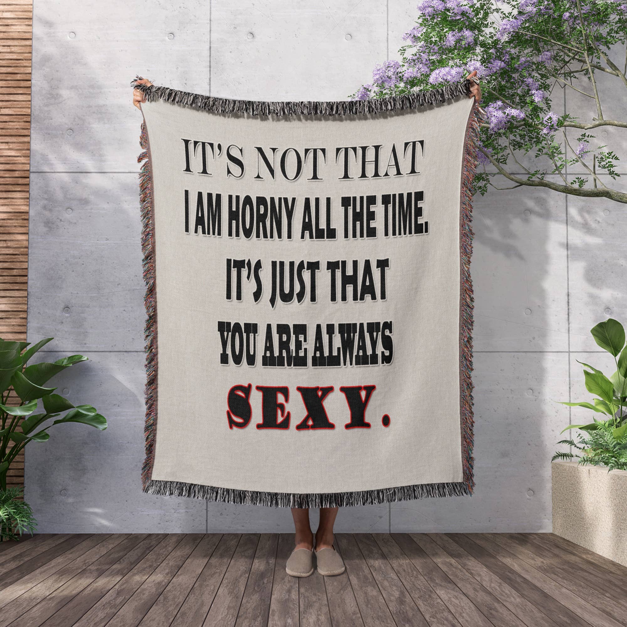 3dRose - Vente Plaids - 3dRose, Ce n'est pas que je sois tout le temps excité, c'est juste que tu es toujours sexy., Couverture2