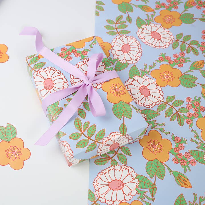You've Got Pen On Your Face - Wholesale Wrapping Paper Roll - Rolls of Gift Wrap | Wrapping Paper Rolled | Retro | Floral5