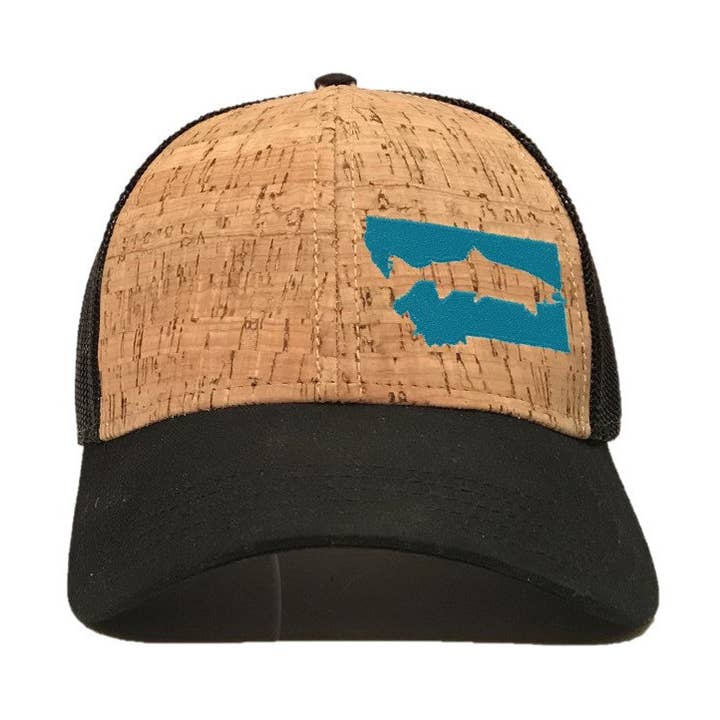FISH MONTANA - SNAPBACK HAT - CORK/BLACK/TEAL for wholesale by Hunt Montana