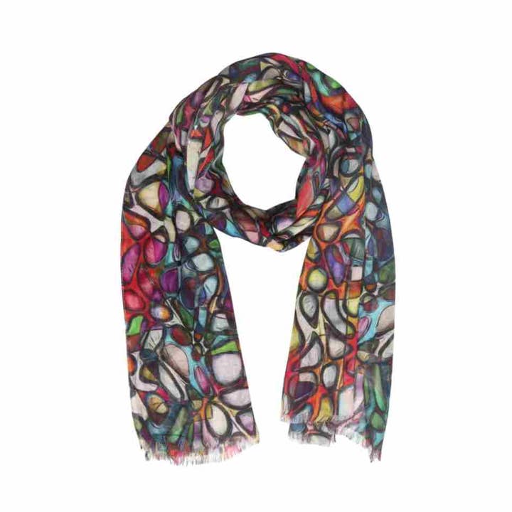 Designersjaal van geometrisch katoen en modal voor wholesale door Namaskar Australia