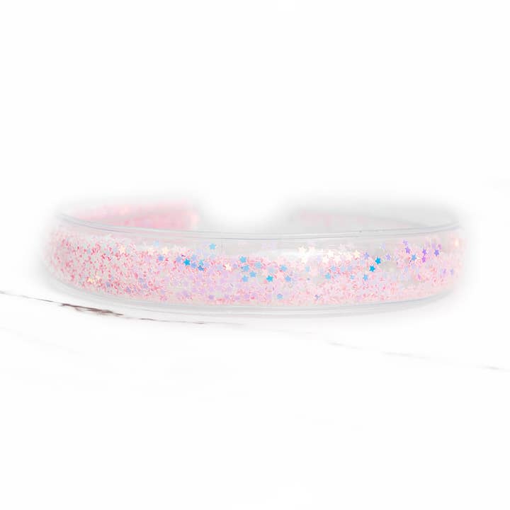 Confetti Star Headband | Light Pink for wholesale by Golden Thread