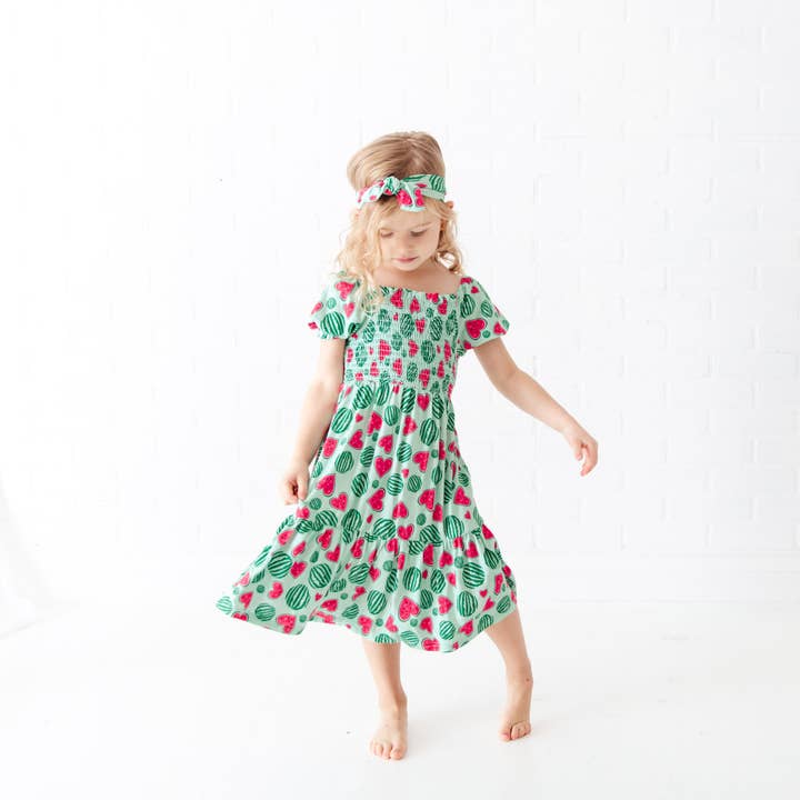 Eén in een jurk met meloenprint voor wholesale door Dreamiere