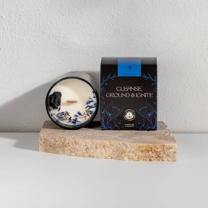 Bougie en cristal Cleanse, Ground & Ignite pour la vente par Lucid Works