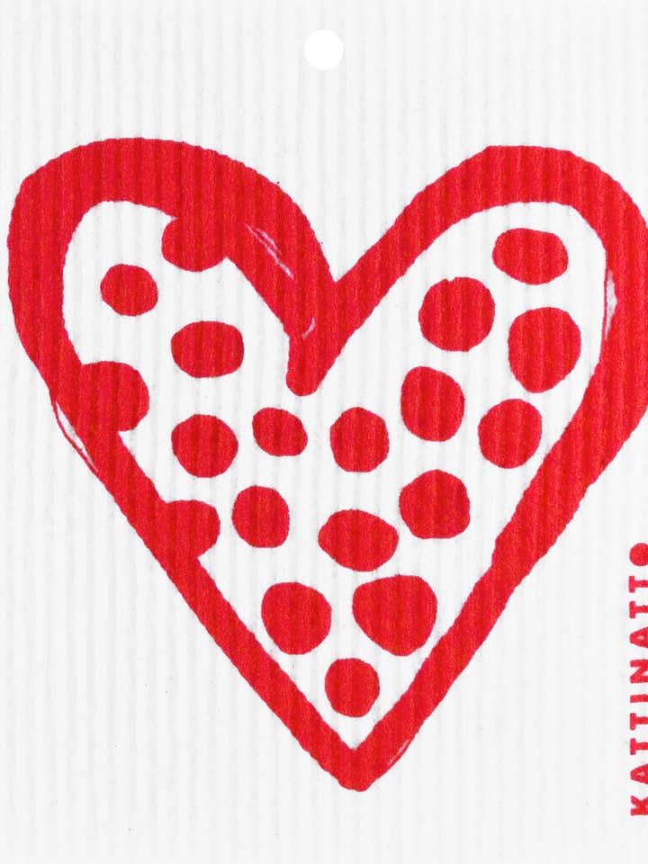 Serviette de toilette suédoise à pois rouges pour la vente par Talla Imports