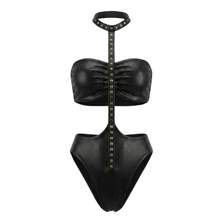 RESORT 444 - Wholesale Two Piece Swimsuit - Women's - BLACK VENOM SWIMSUIT