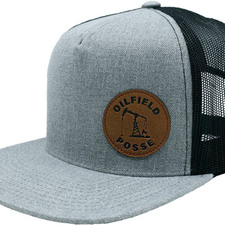 East Texas Sales & Service - Wholesale Trucker Hat - Unisex - Oilfield Cap - Leather Patch - Oilfield Posse