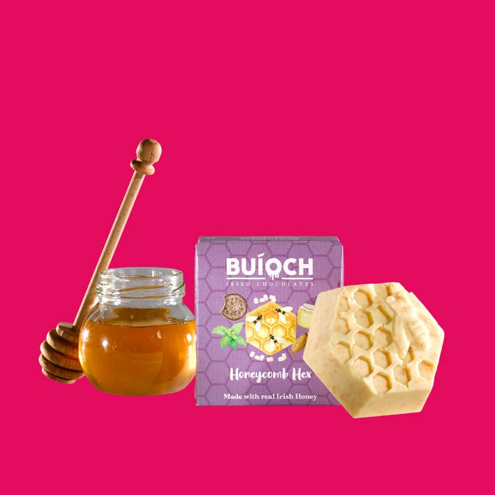Honeycomb Hex - White Chocolate for wholesale by BuĂoch Irish Chocolates