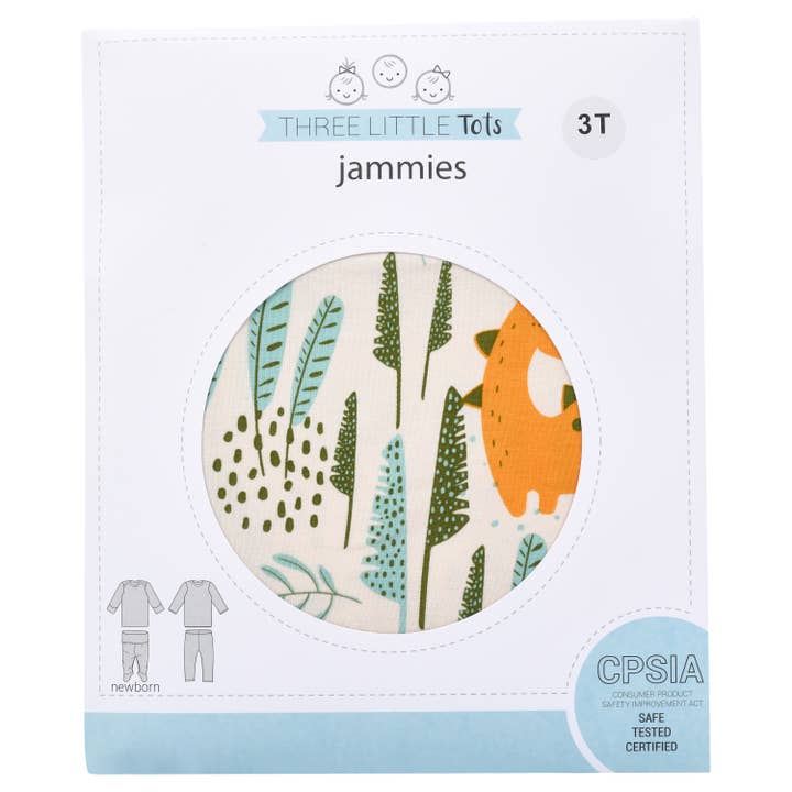 Three Little Tots – Großhandel Schlafanzug-Set – Kinder – Dinosaur Jammies Pyjama & Loungewear für Kinder1