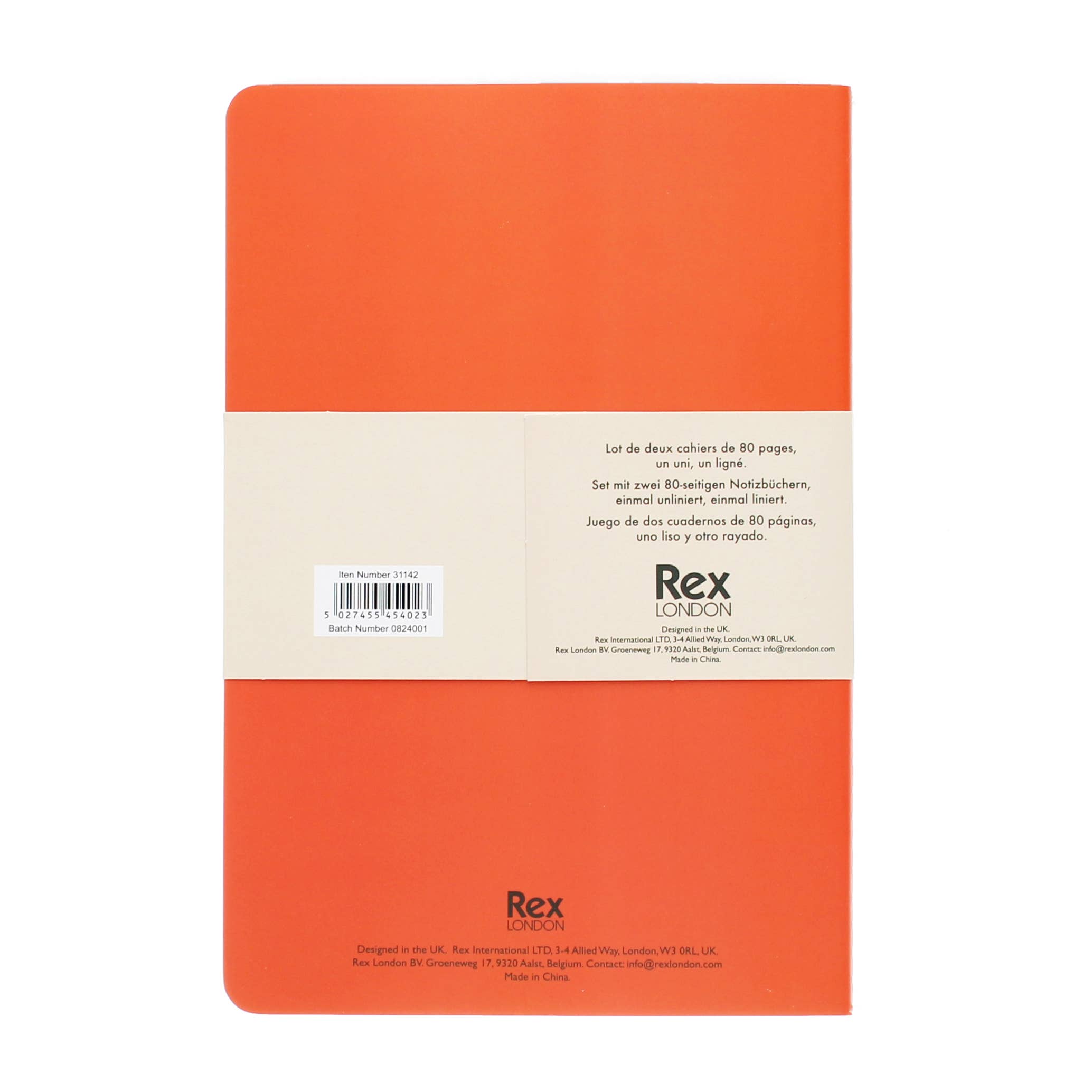 Rex B2B - UK – wholesale Notebook – A5 notebooks (set of 2) - Orange & blue2
