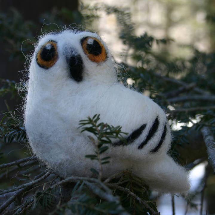 Sneeuwuil Naaldviltpakket voor wholesale door Nola Fiber Creations