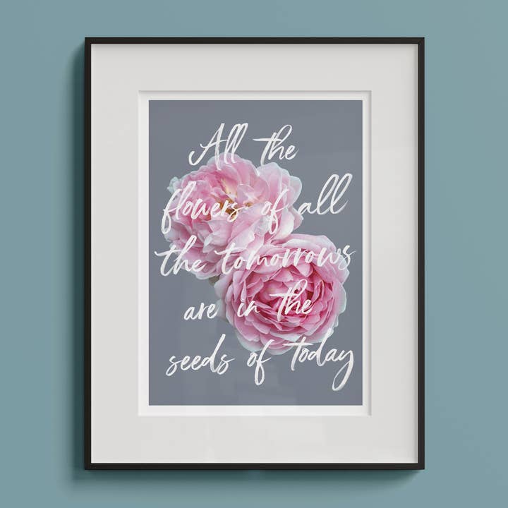 All The Flowers Of Tomorrow A4 Art Print for wholesale by Hands & Hearts