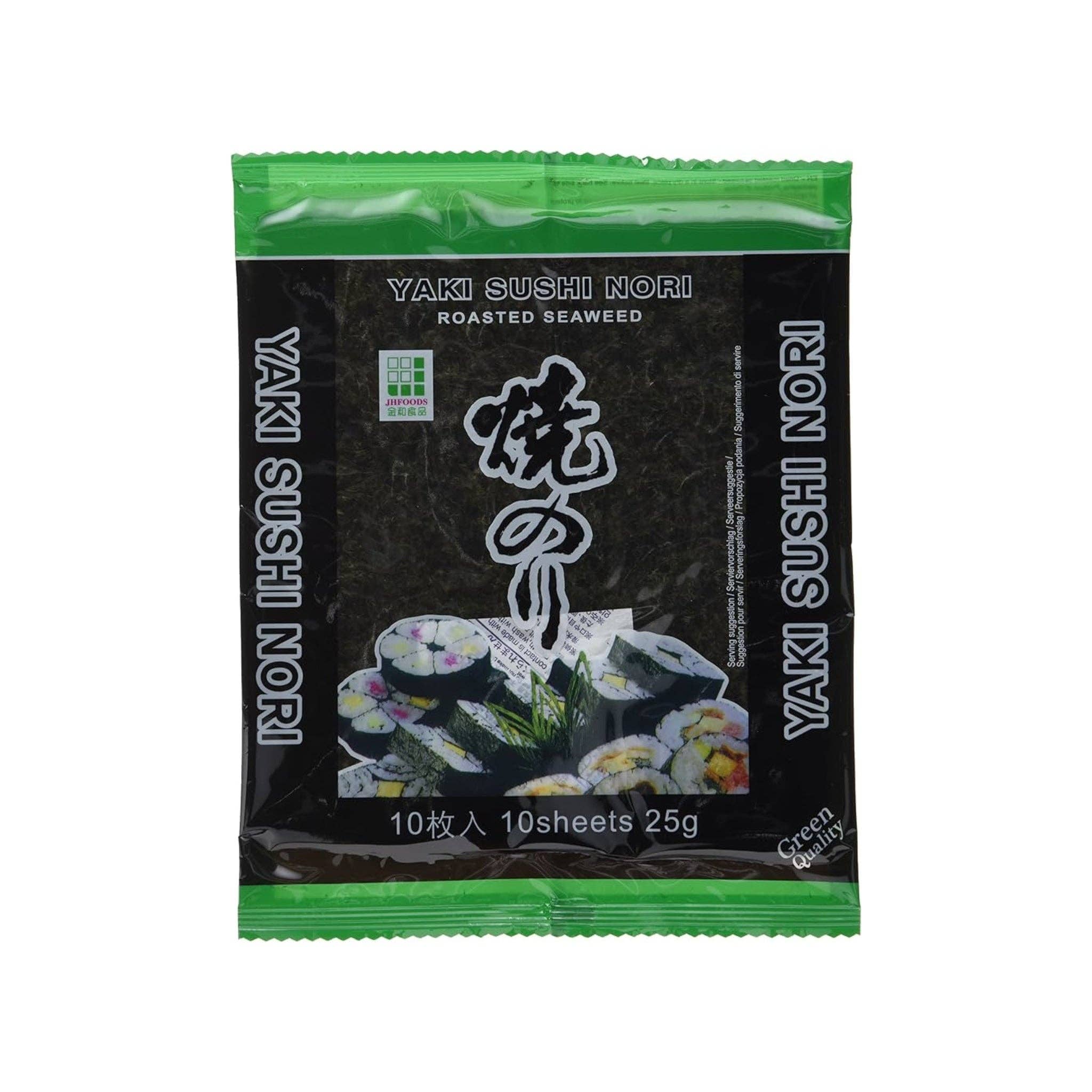 utoppa GmbH - Wholesale Dried/Dehydrated Vegetables - Nori Sheets Roasted Yaki Sushi Nori Green Jhfoods 28 g