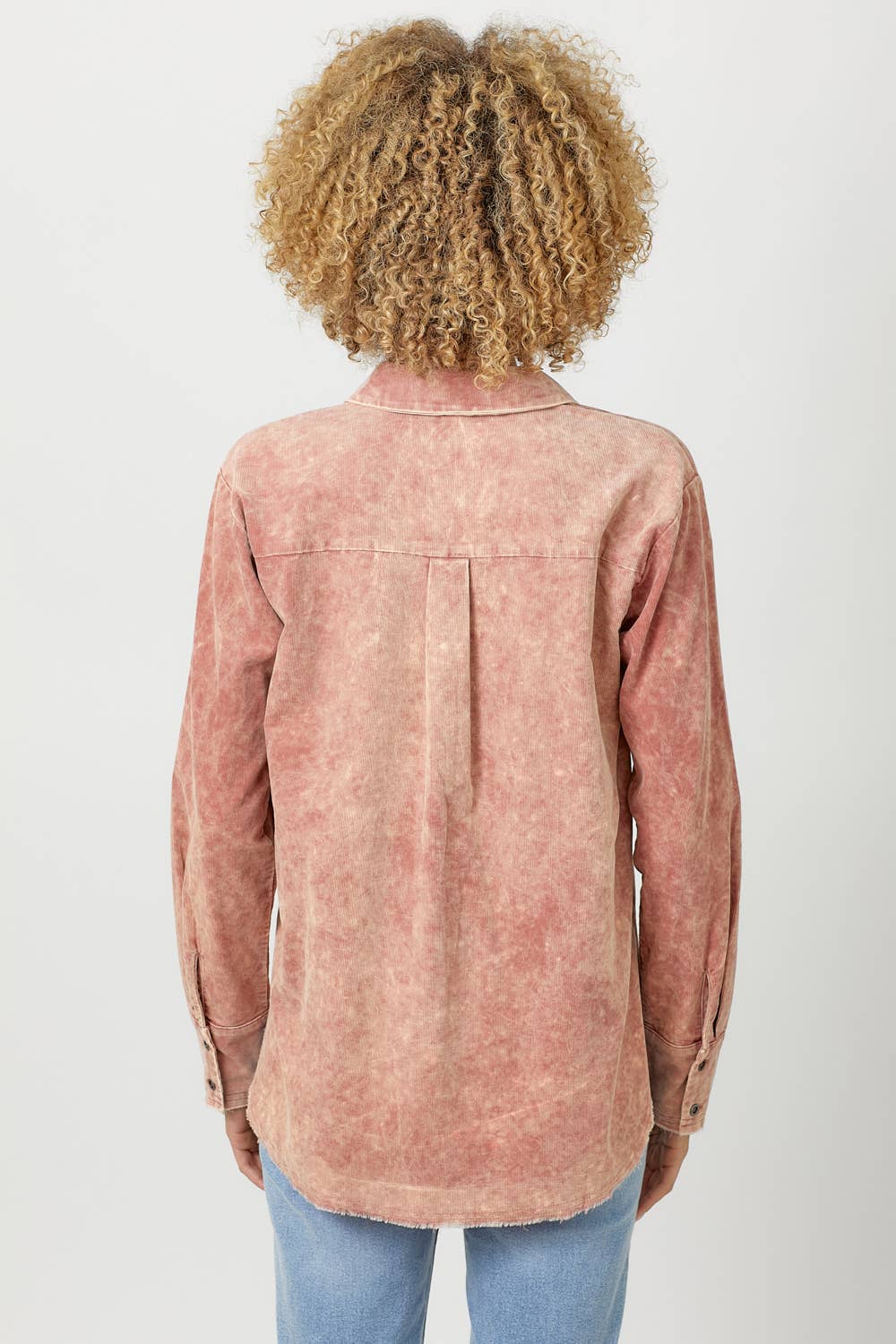 Mystree – Engroshandel Skjorte med buttondown – til kvinder – 60857 Vasket fløjlsskjorte26