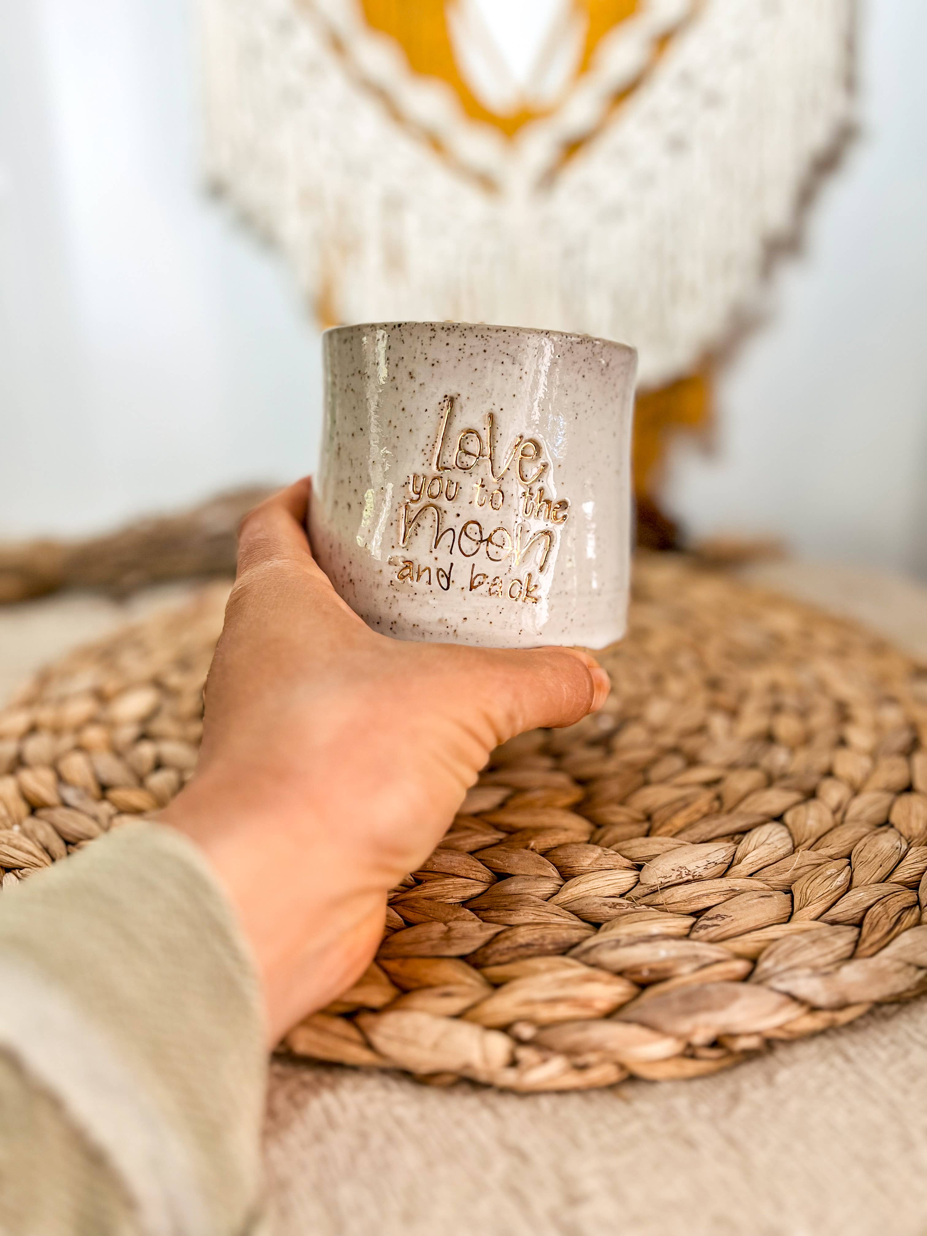 Wolf and Clay Pty Ltd – wholesale Coffee mug – Ceramic mug - Love you to the moon...1