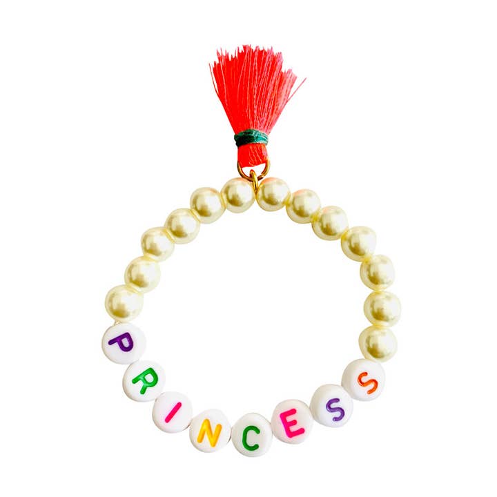 Girls Pearl Princess Bracelet with Tassel for wholesale by Sadie’s Moon