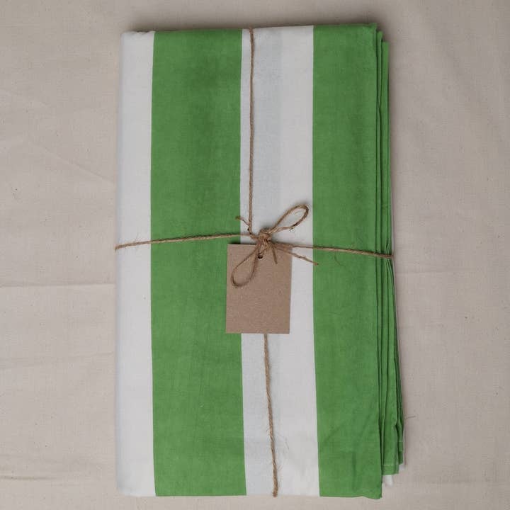 Sage Stripe Tablecloth for wholesale by Twizzell