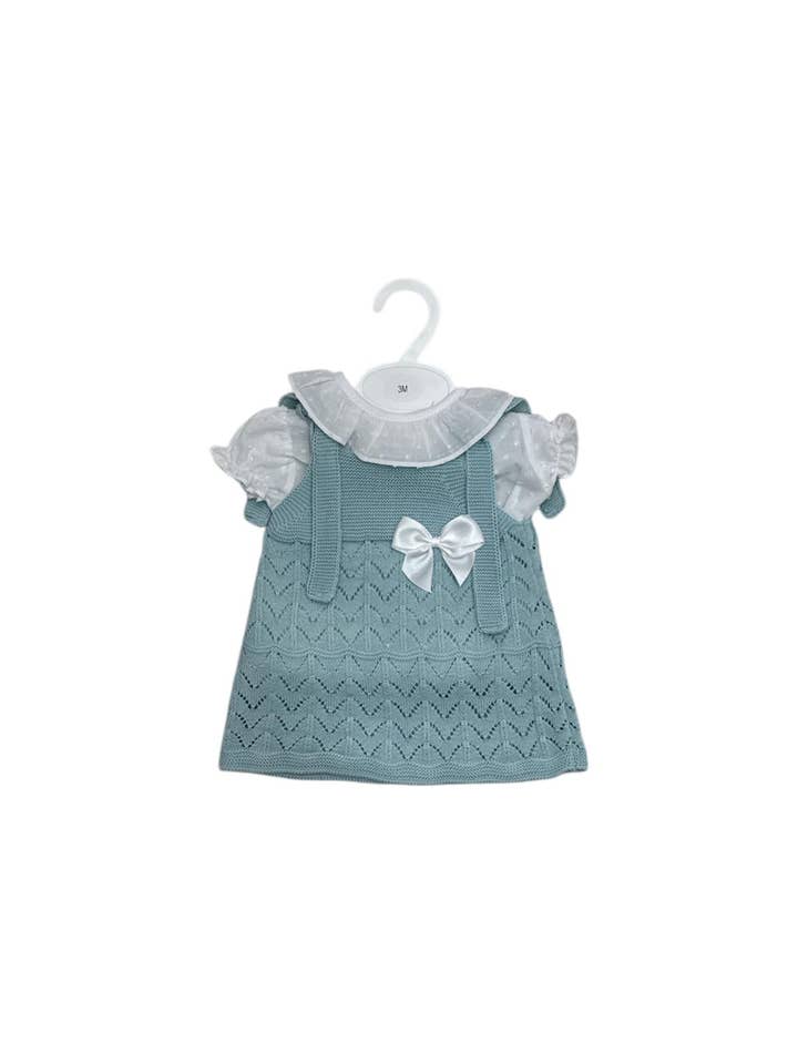 Cotton Socks - Wholesale Dress Set - Baby - Ref:695 Dress in Perlé with blouse5