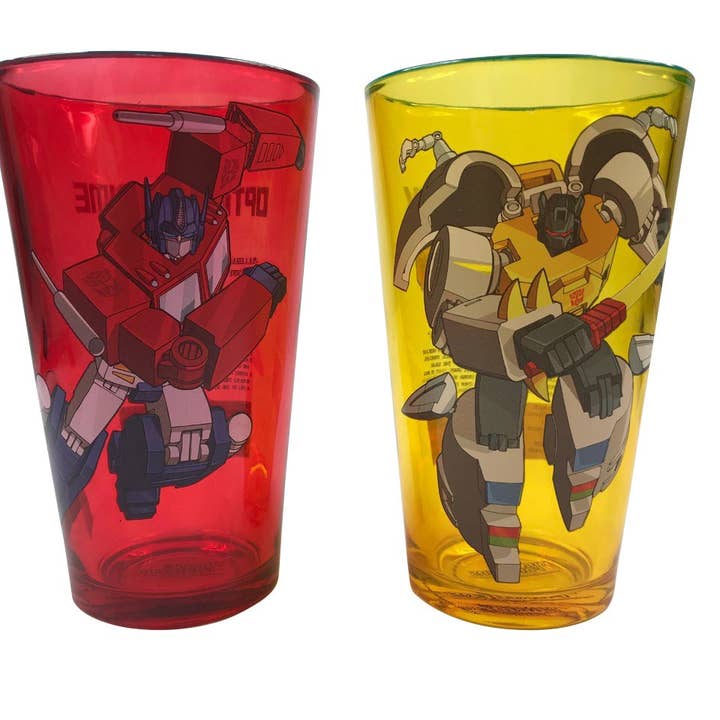 Transformers Autobots Optimus Prime And Grimlock 2 pack Pint Glass Set for wholesale by Fundom