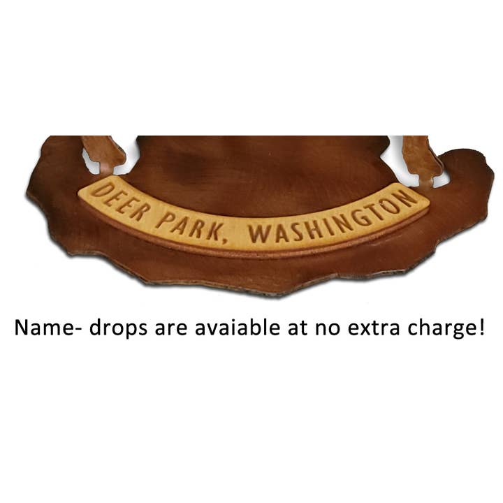 Crooks Designs - Wholesale Decorative Tabletop Object - Bigfoot Walking Peace Sign Table Topper Art, Rust Finish (Co