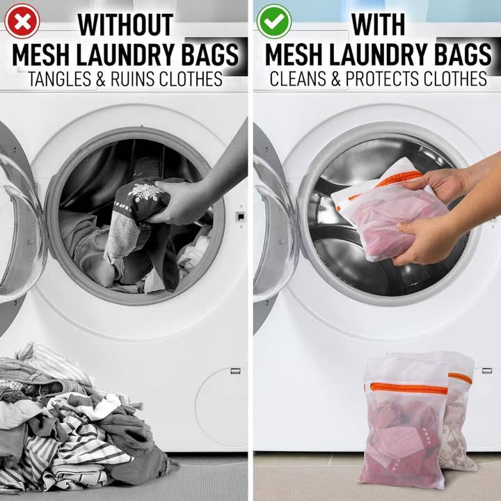 Zulay Kitchen – wholesale Laundry bag – 3 Pack Mesh Laundry Bags for Delicates -Small