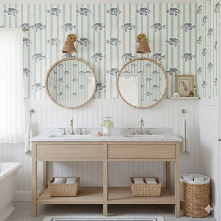 Papier peint Finn par Kim Hallquist Designs pour la vente par Loomwell Home Goods