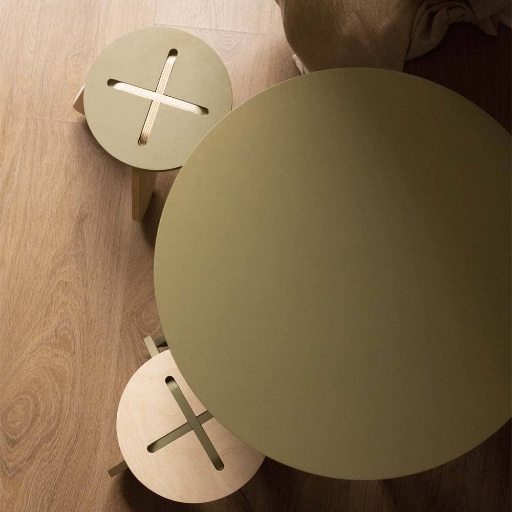 Babai - Wholesale Stool - Kids Wooden Stool X khaki10