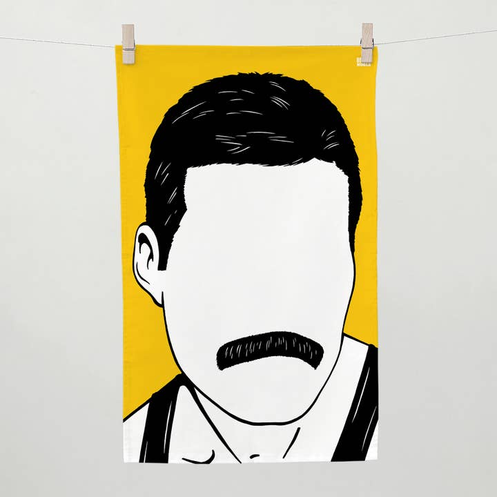 Bold & Noble - Wholesale Tea Towel - 'Freddie Mercury' Queen Tea Towel