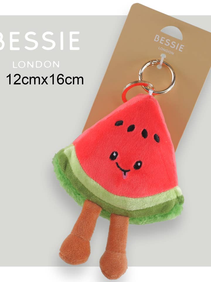 PLUSH WATERMELON BAG CHARM for wholesale by Bessie London