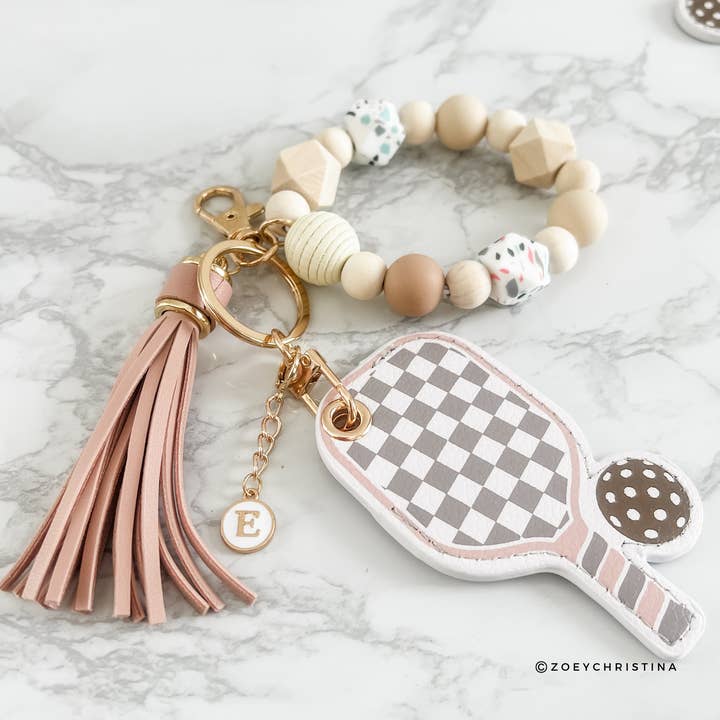 Zoey Christina - Wholesale Keychain - Women's - Pickleball Keychain – Neutral Colors with Optional Wristlet6