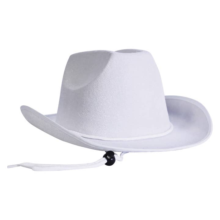 White Velour Cowboy Hat, One Size Fits Most for wholesale by Beistle